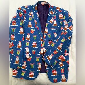 Oppo Festive Blue Christmas Santa Mens Blazer
New without tags. Time for Holiday
